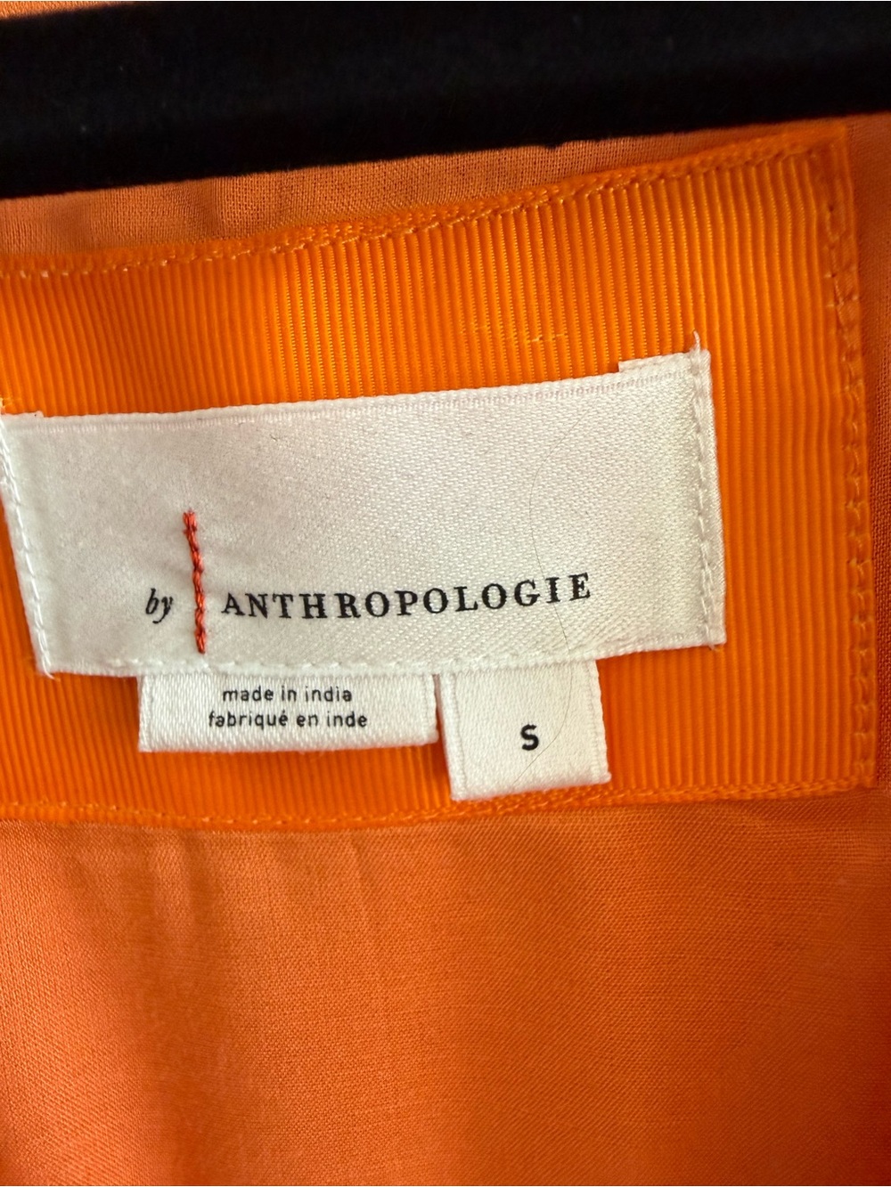 Anthropologie Bright Orange Button-Front Midi Dress - Picture 2 of 10